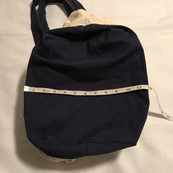 Trader Joe’s Bag Canvas Reusable Heavy Cotton Basic Style Shopping Navy Large - Picture 7 of 7